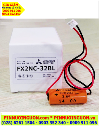 Mitsubishi FX2NC-32BL; Pin nuôi nguồn Mitsubishi FX2NC-32BL lithium 3.6v 2/3AAA _Xuất xứ Nhật